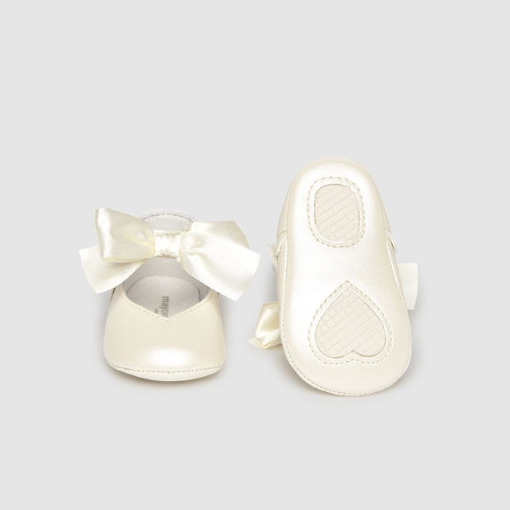 Mayoral Yazlık Kız Bebek Seramoni Patik Ekru