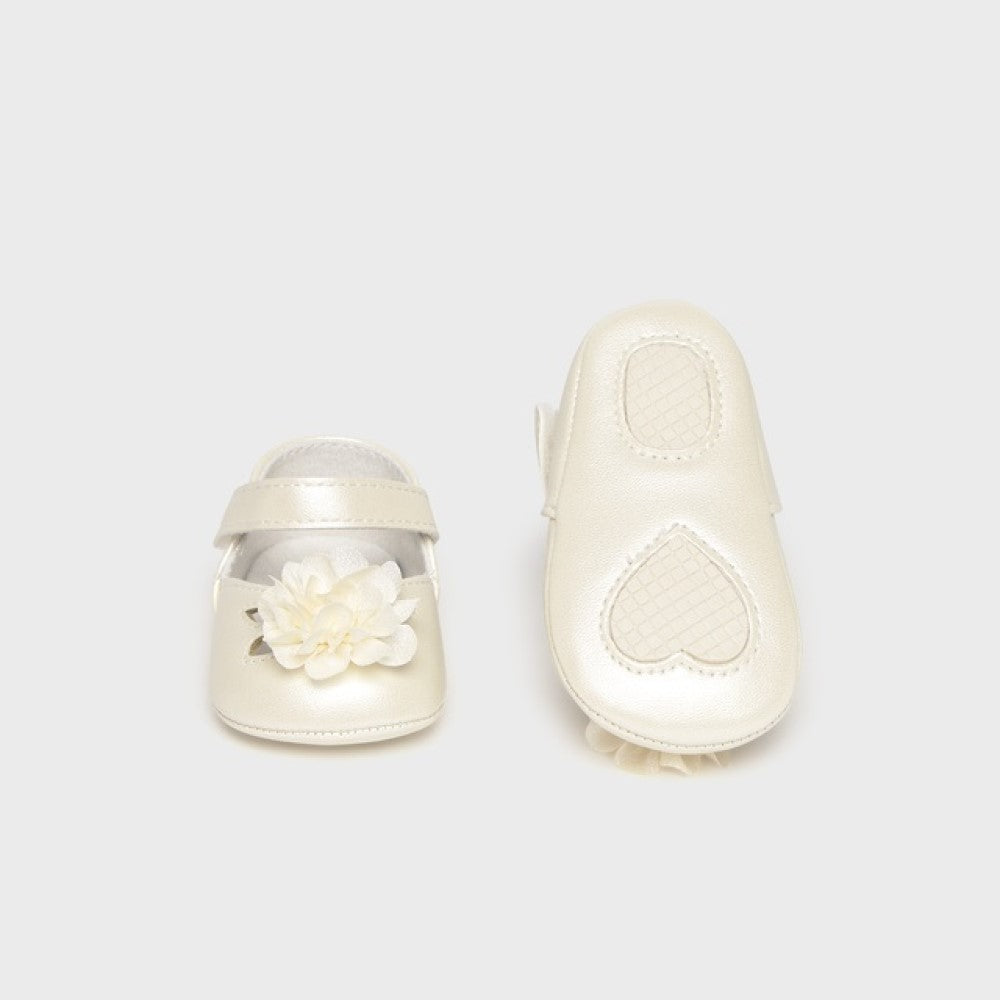Mayoral Yazlık Kız Bebek Seramoni Patik Ekru