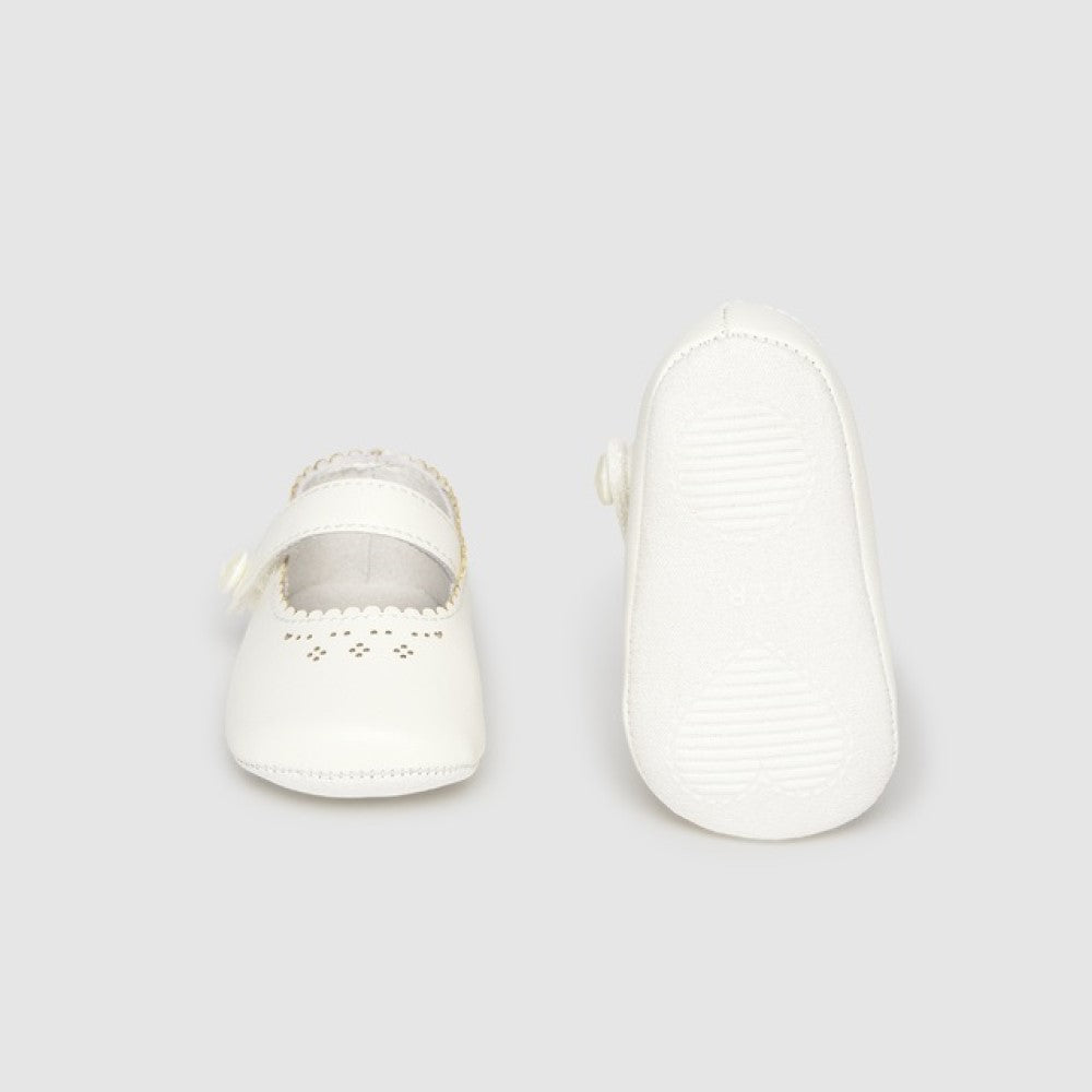 Mayoral Yazlık Kız Bebek Patik Ekru