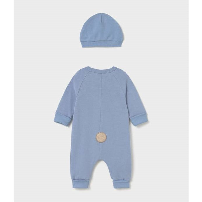 Mayoral Kışlık Erkek Bebek Tulum Şapka Set Mavi