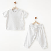Andywawa Erkek Bebek 2'li Takım - Little World Beyaz