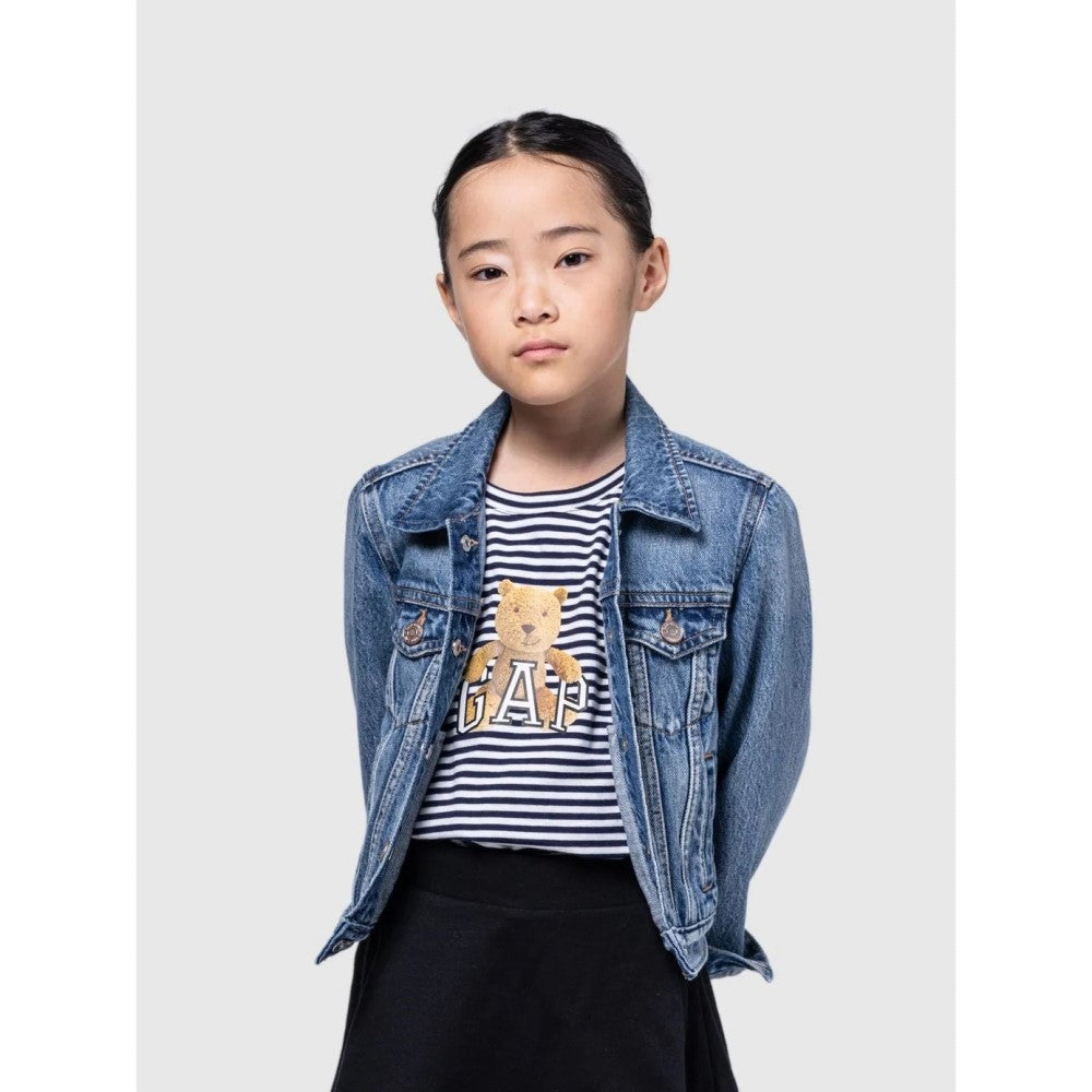 GAP Kız Çocuk Icon Denim Washwell™ Ceket Mavi