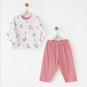 Andywawa Kız Bebek 2'li Takım - Cherry Chatty Kırmızı
