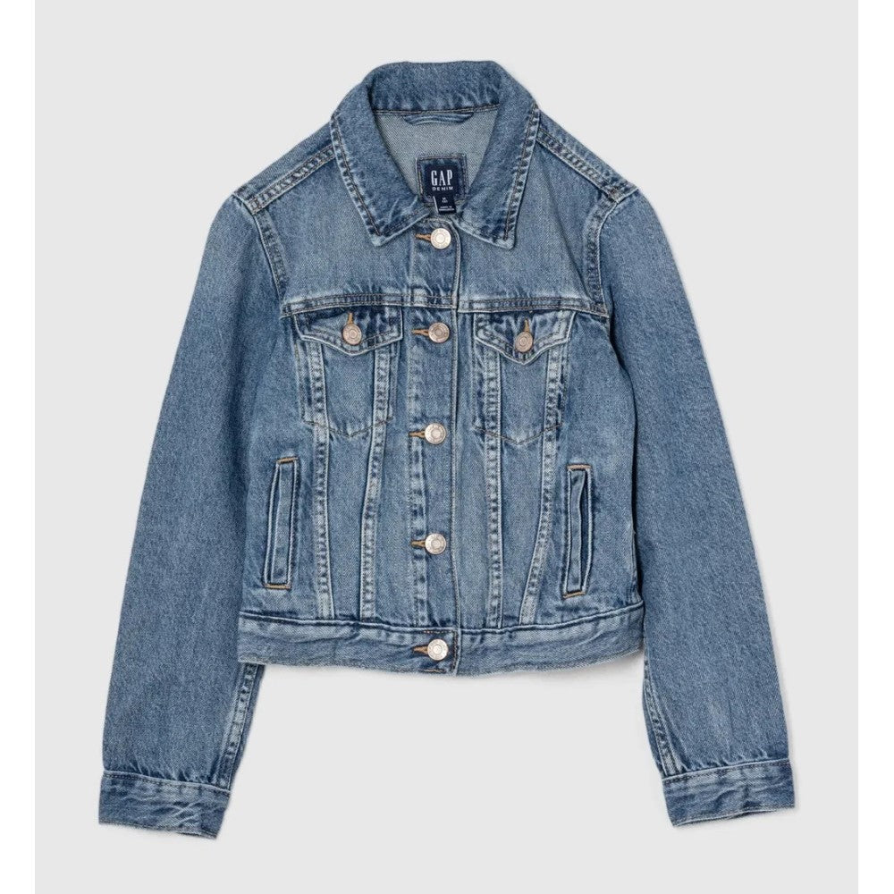 GAP Kız Çocuk Icon Denim Washwell™ Ceket Mavi