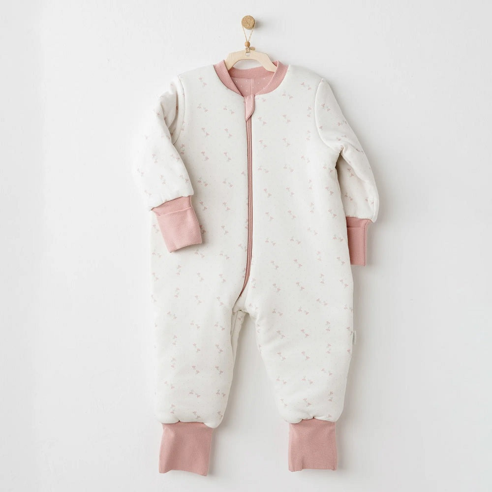 Andywawa Kışlık Kız Bebek Uyku Tulumu Sleeper 2.5 TOG Fıber Mon Petit Amour Ekru