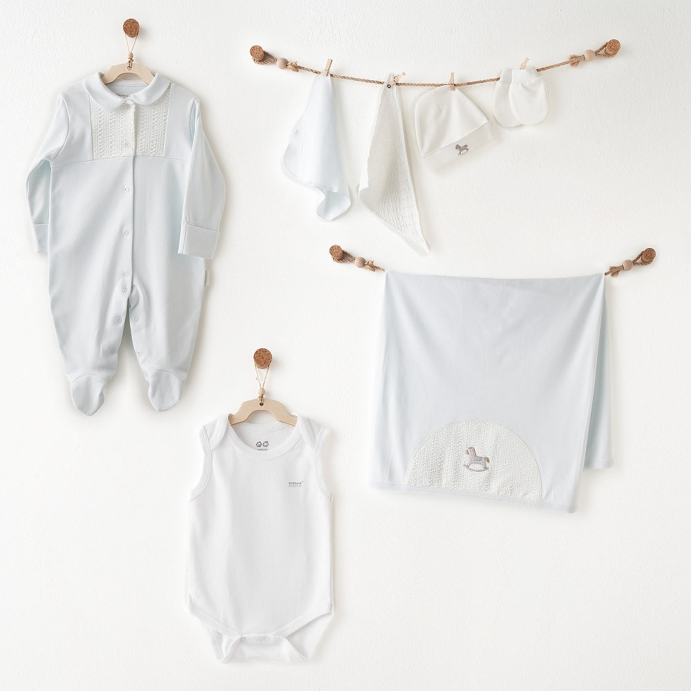 Andywawa Erkek Bebek 7'lİ Hastane Çıkış Seti Mint