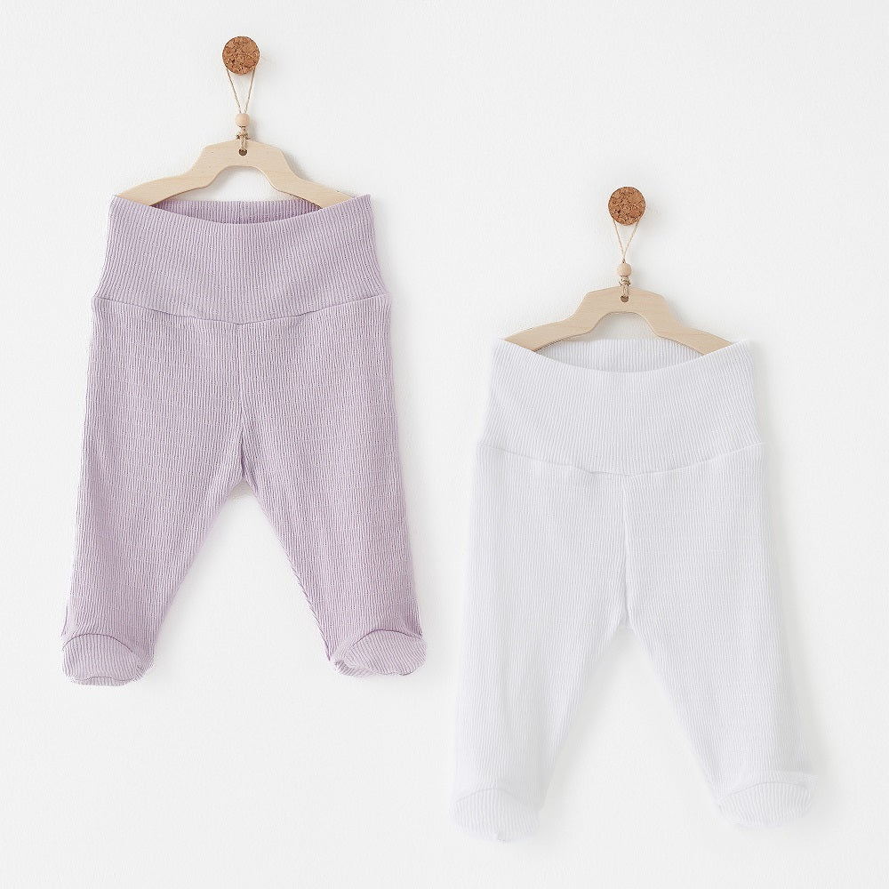 Andy Wawa Andywawa Bebek 2'li Patikli Pantolon Set Lila - Body,Tulum,Zıbın