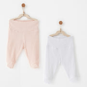 Andy Wawa Andywawa Bebek 2'li Patikli Pantolon Set Pembe - Body,Tulum,Zıbın