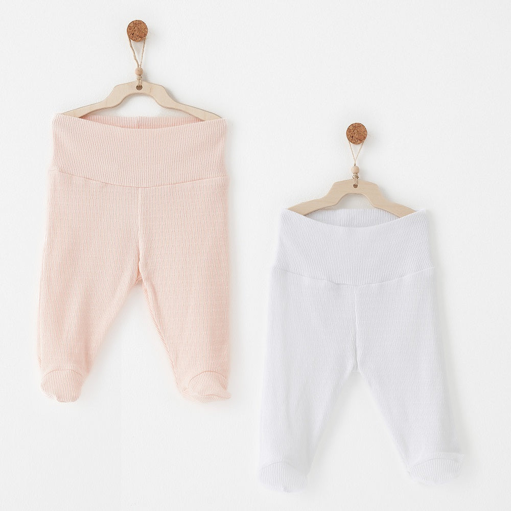Andy Wawa Andywawa Bebek 2'li Patikli Pantolon Set Pembe - Body,Tulum,Zıbın