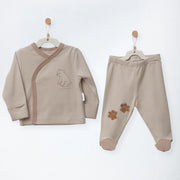 Andywawa Erkek Bebek Zıbın Takım Bej