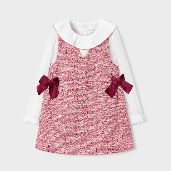 Mayoral Kışlık Kız Bluz Elbise Set Kırmızı