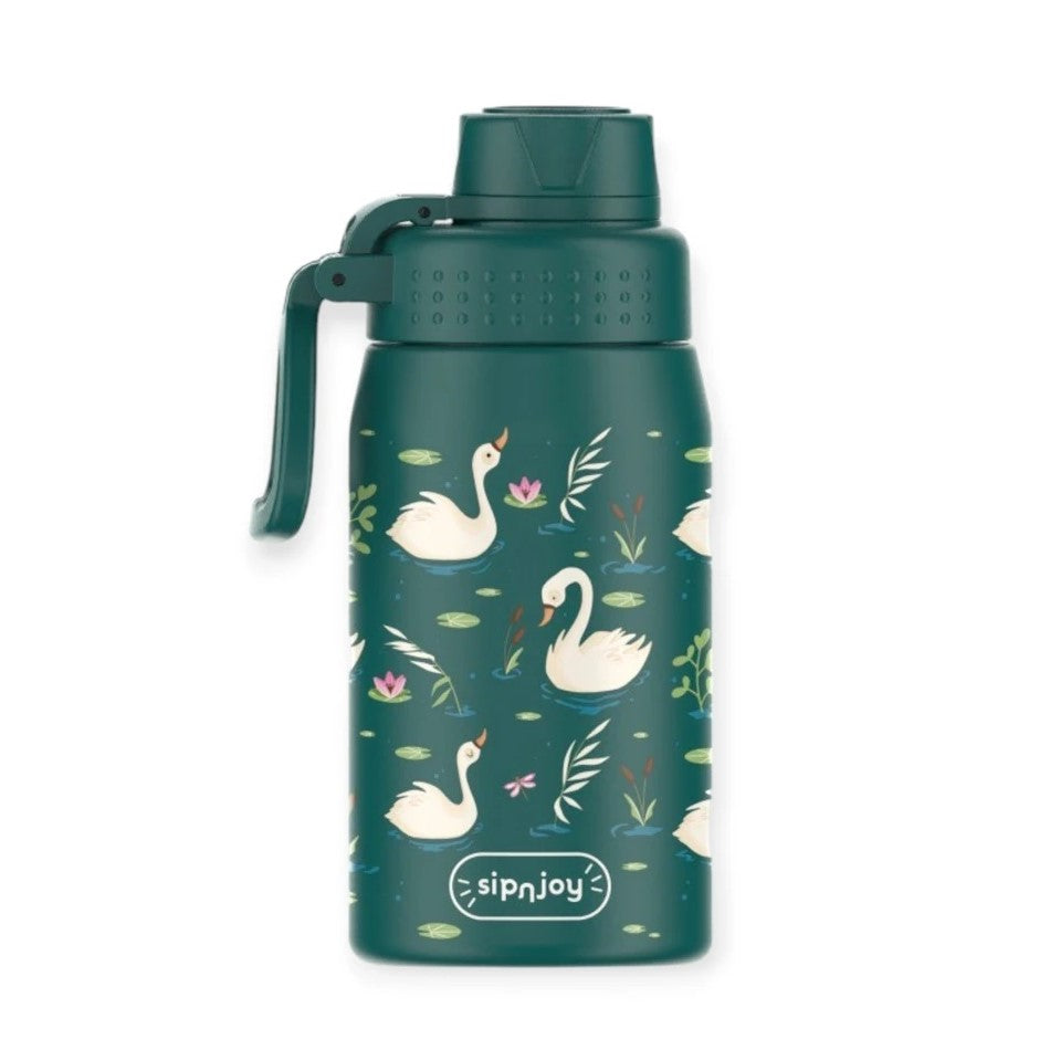 SipnJoy WideWonder Çocuk Su Termosu 420 ml - Swan Harmony