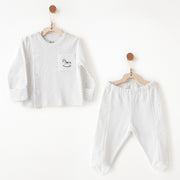 Andywawa Erkek Bebek 2'li Takım - Little World Beyaz