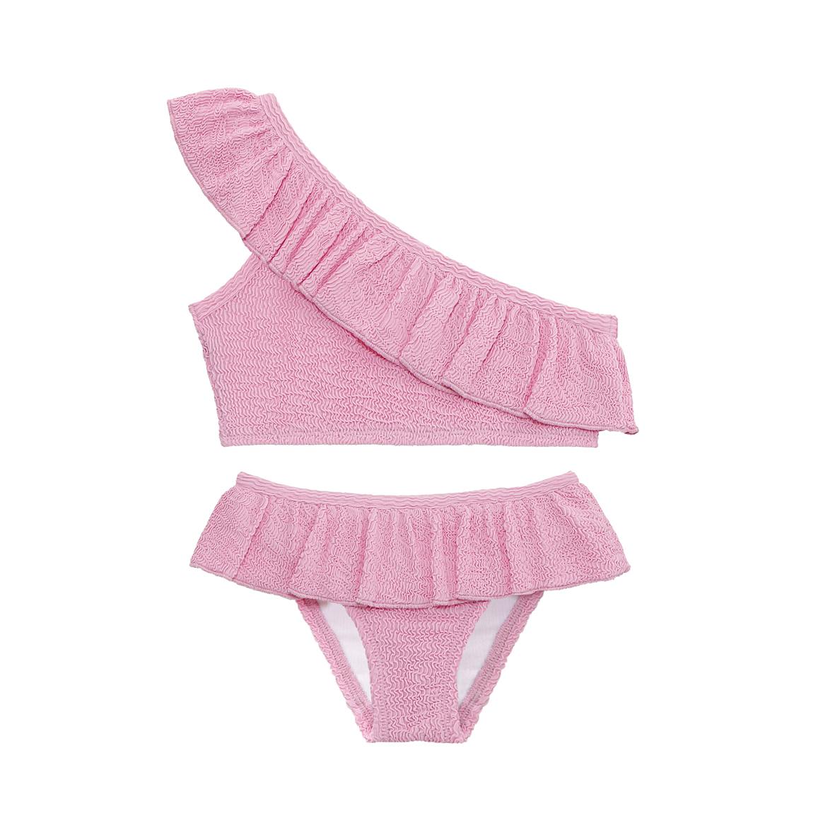 Sand Mother Kız Çocuk UPF 50+ Bikini Set - Pink Frosting Pembe