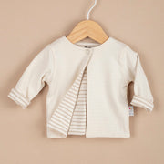 ChiMayys Baby Pure Bamboo Çift Kat Hırka Ceket Unisex Ekru