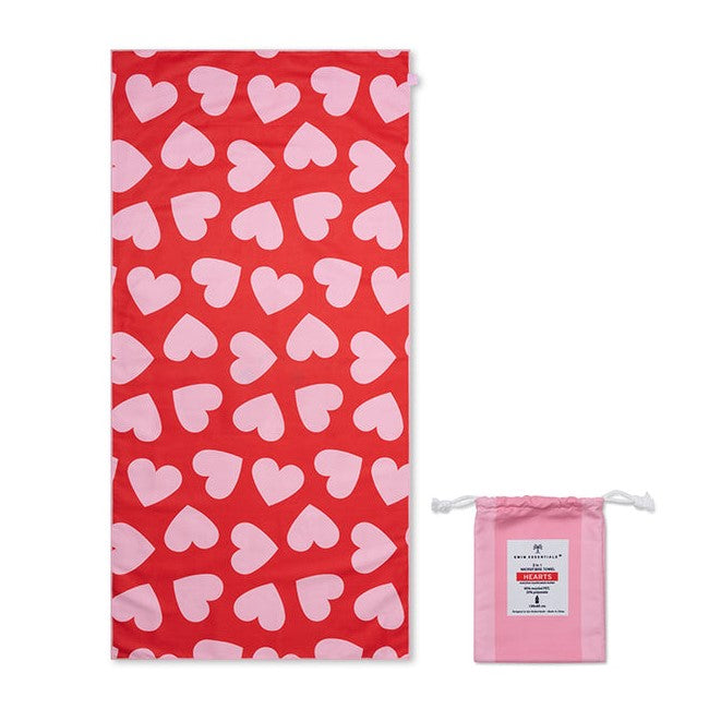 Swim Essentials Hearts Red Plaj Havlusu Kırmızı