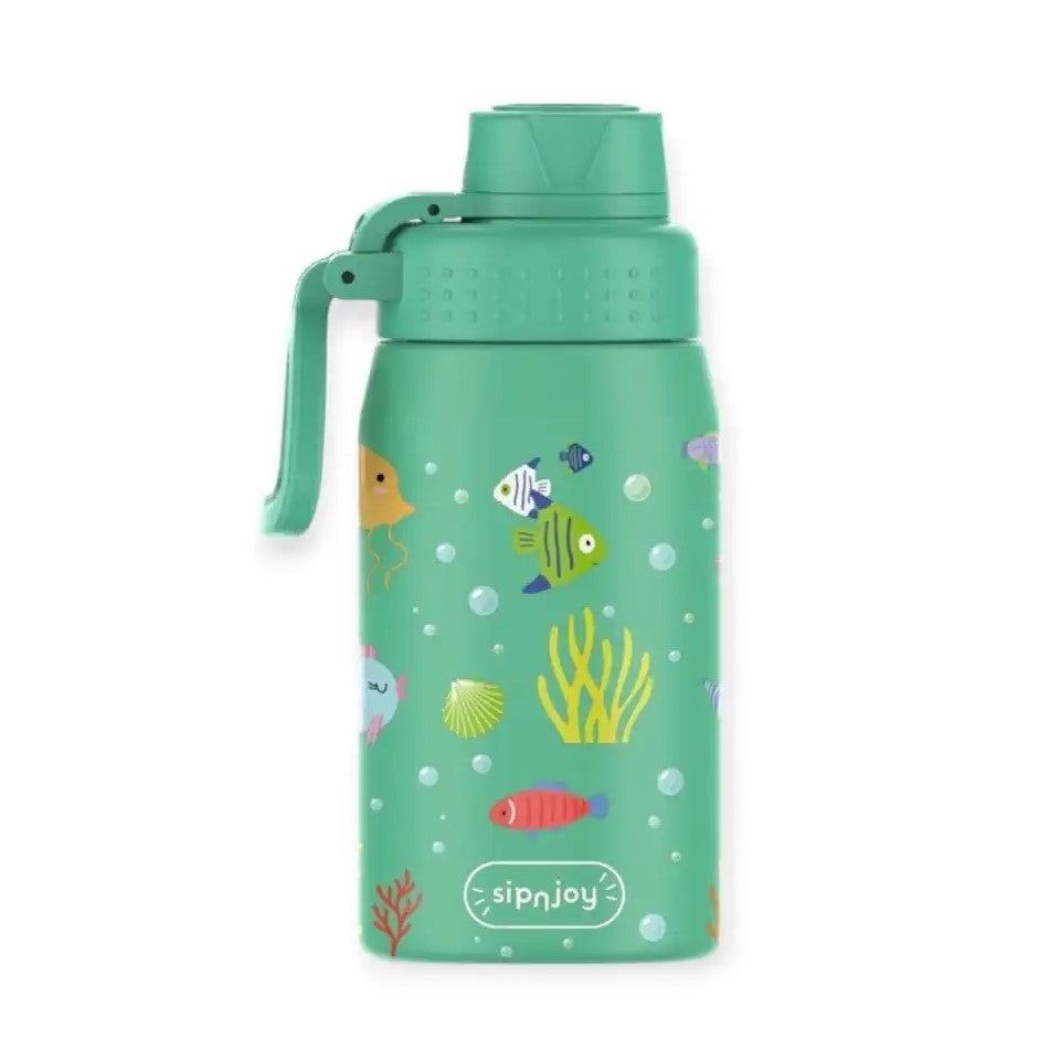 SipnJoy WideWonder Çocuk Su Termosu 420 ml - Ocean Whisper