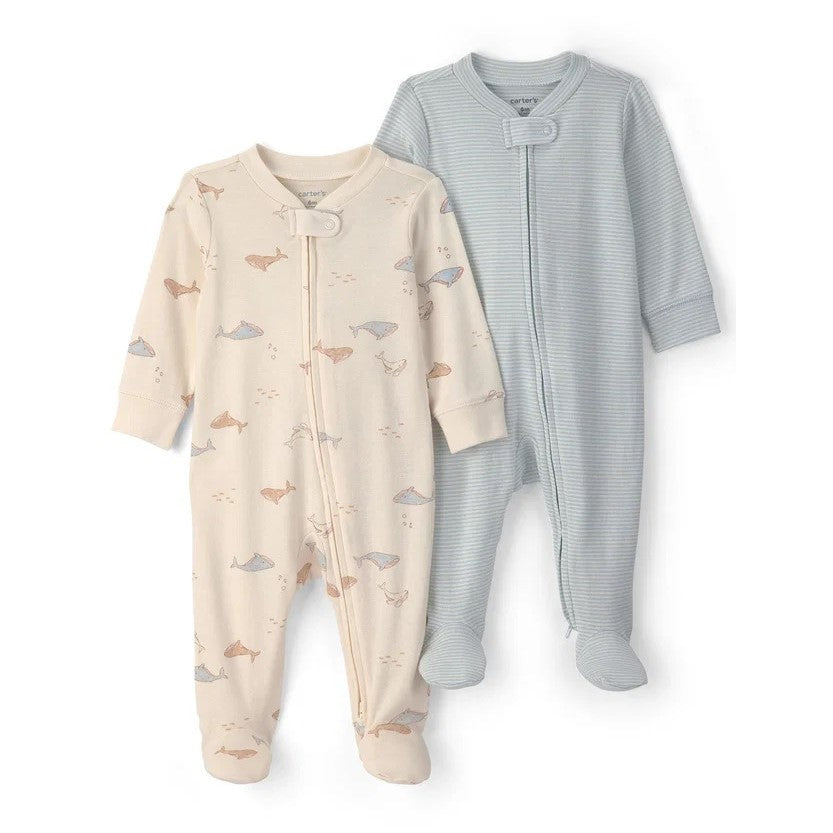 Carter's Erkek Bebek 2'li Tulum Set Mavi