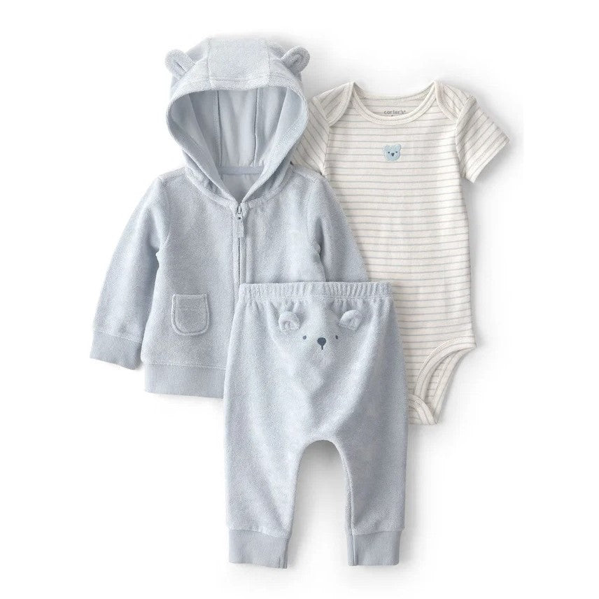 Carter's Erkek Bebek Hırkalı 3'lü Set Mavi
