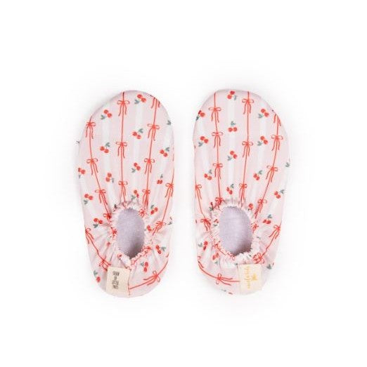 Miela Kids Kız Çocuk Kaydırmaz Havuz/Deniz Patik - Cherry Bow Pembe