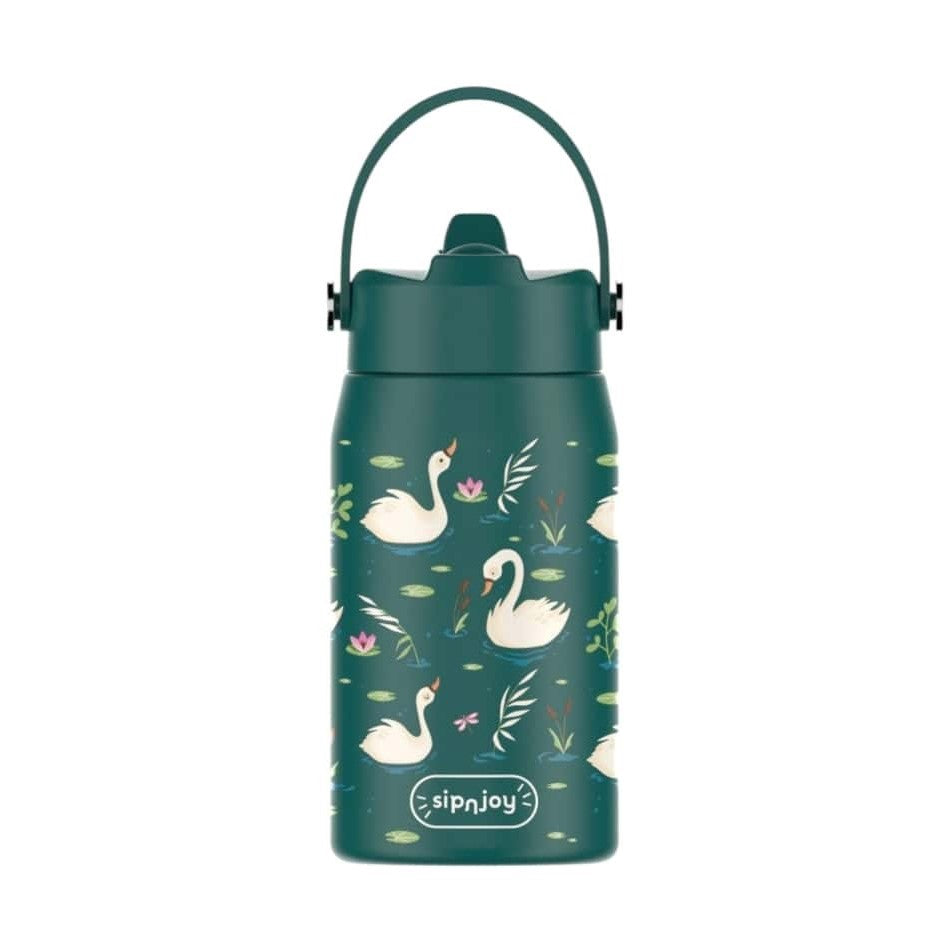 SipnJoy Lil'Straw Çocuk Su Termosu 420 ml - Swan Harmony