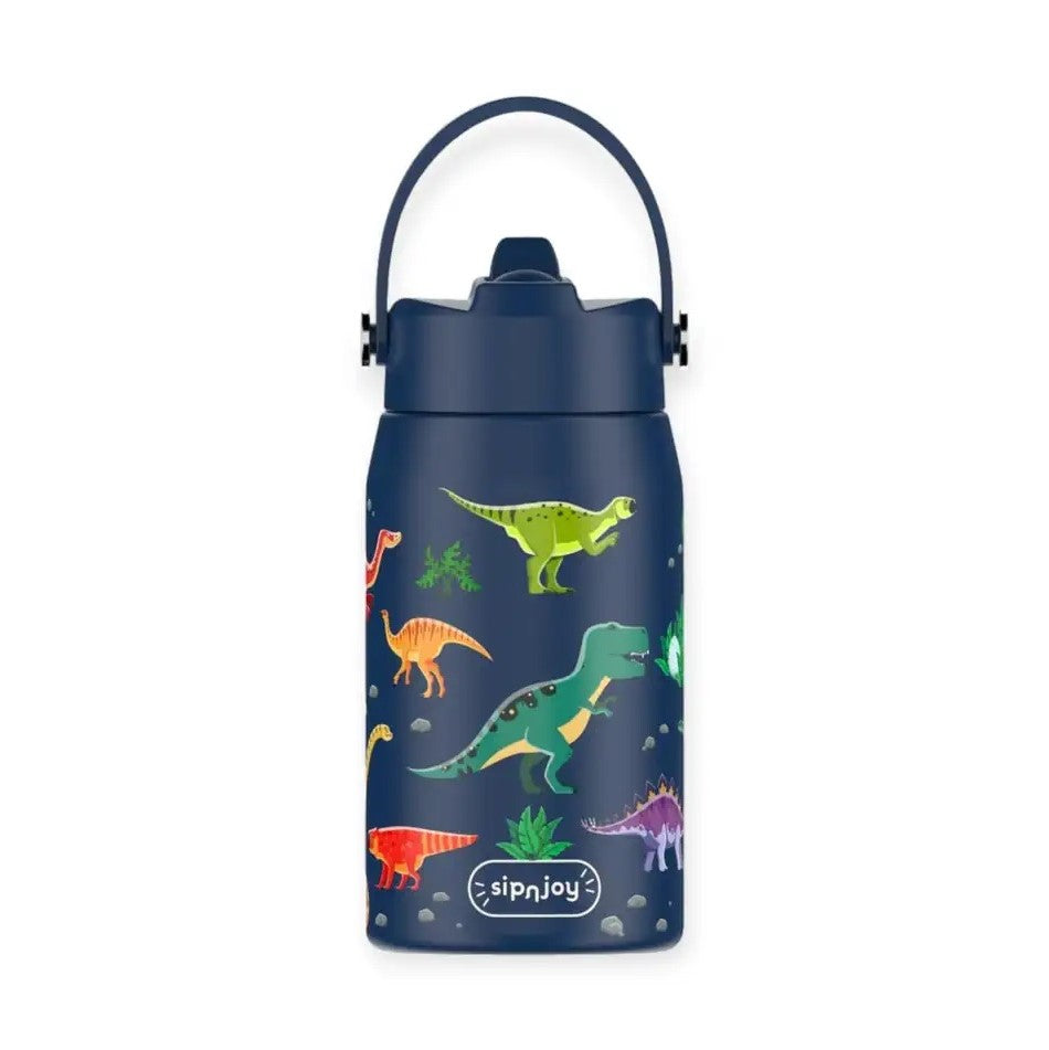 SipnJoy Lil'Straw Çocuk Su Termosu 420 ml - Dino Roar
