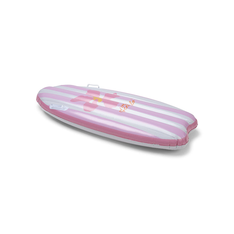 Swim Essentials Pink Flower Surfboard Tutacaklı Şişme Deniz ve Havuz Yatağı