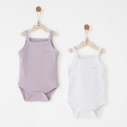 Andy Wawa Andywawa Yazlık Kız Bebek İp Askılı Body 2'li Set Lila - Body,Tulum,Zıbın