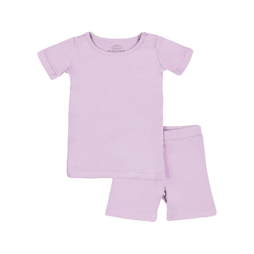 Bebesense Bambu Kısa Kollu Pijama Takımı Mor