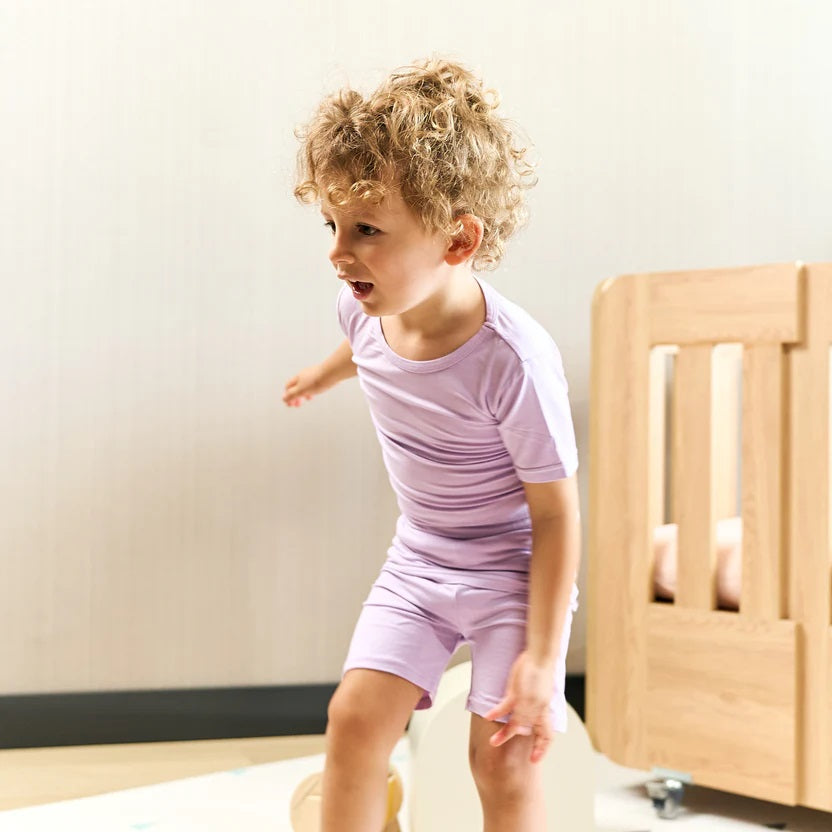 Bebesense Bambu Kısa Kollu Pijama Takımı Mor