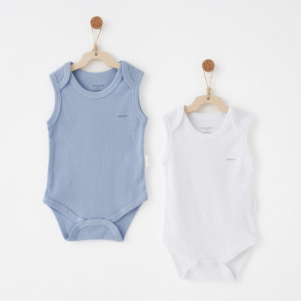 Andy Wawa Andywawa Yazlık Bebek Body 2'li Set - Special Modal Mavi - Body,Tulum,Zıbın