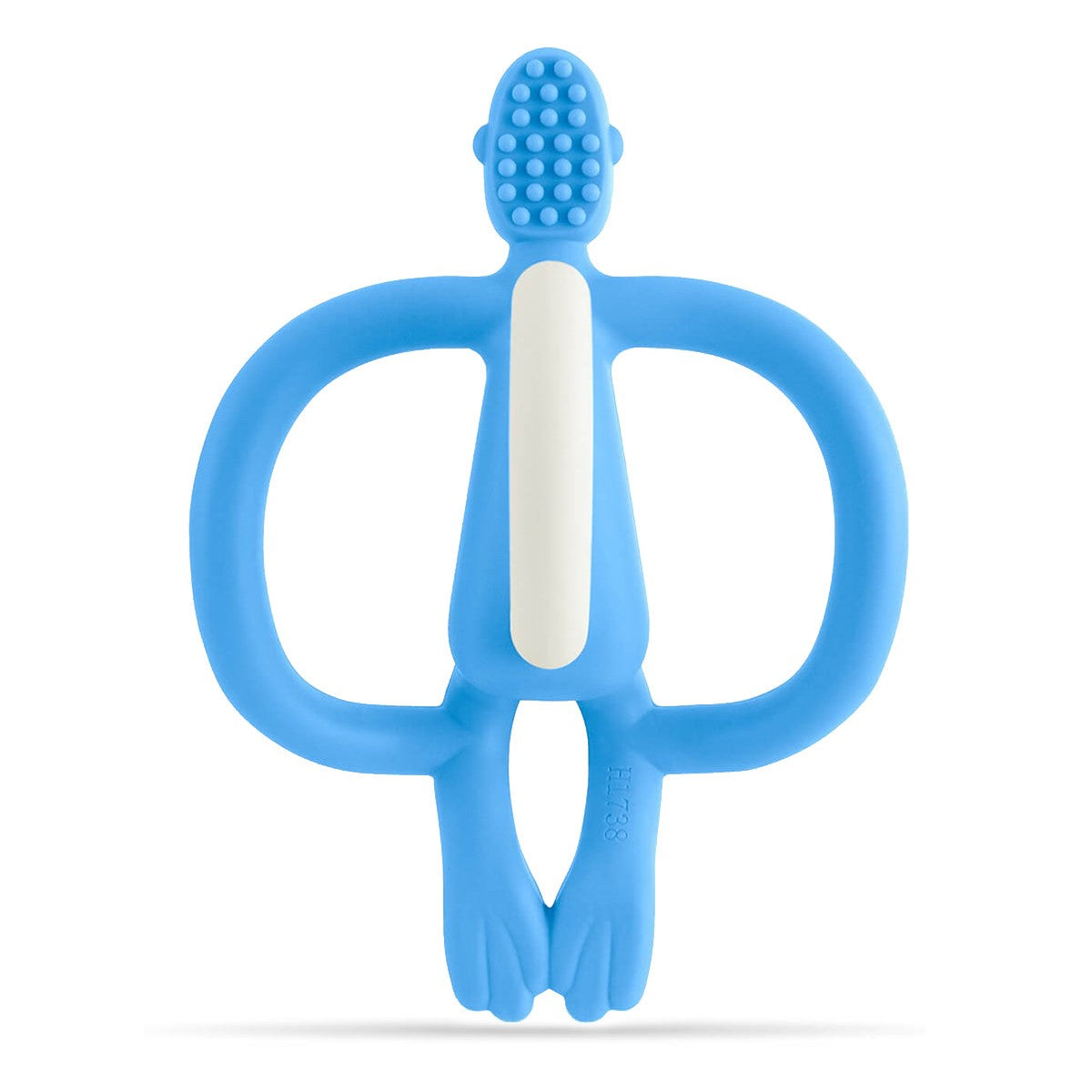 Matchstick Monkey Silikon Diş Kaşıyıcı Bebe Mavisi