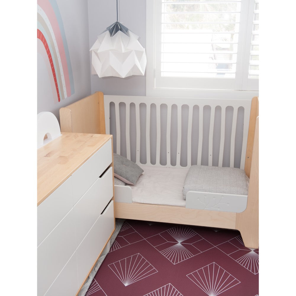 Mikro Australia Bebek Oyun Matı Burgundy Yuvarlak