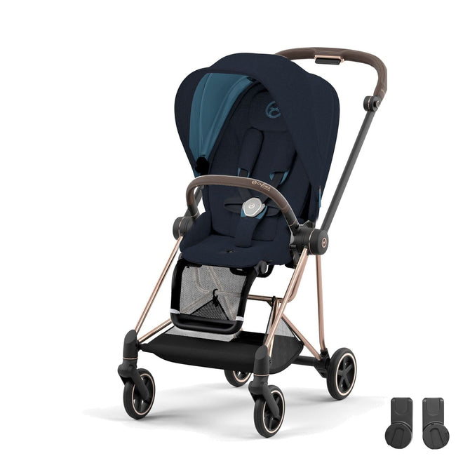 Cybex Mios Travel Sistem | Rosegold Midnight Blue & Aton Volcano Black