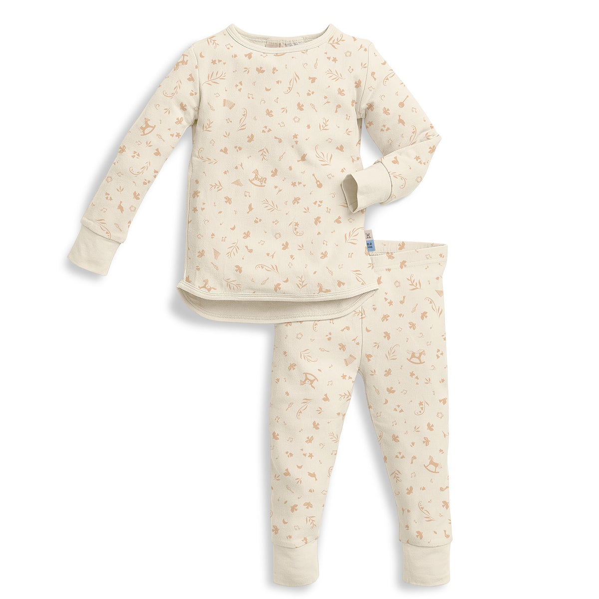 ErgoPouch Organik Pamuklu Uzun Pijama Takımı 1.0 Tog - Lullaby Ekru