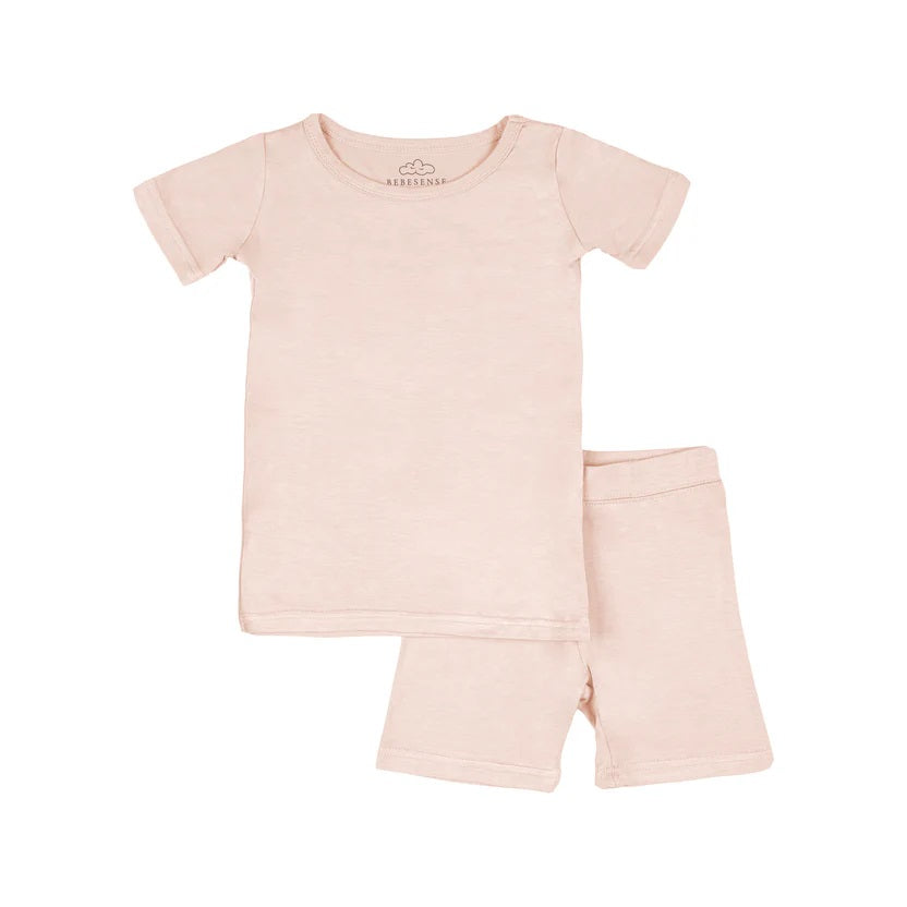 Bebesense Bambu Kısa Kollu Pijama Takımı Pembe