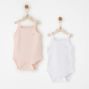 Andy Wawa Andywawa Yazlık Kız Bebek İp Askılı Body 2'li Set Pembe - Body,Tulum,Zıbın