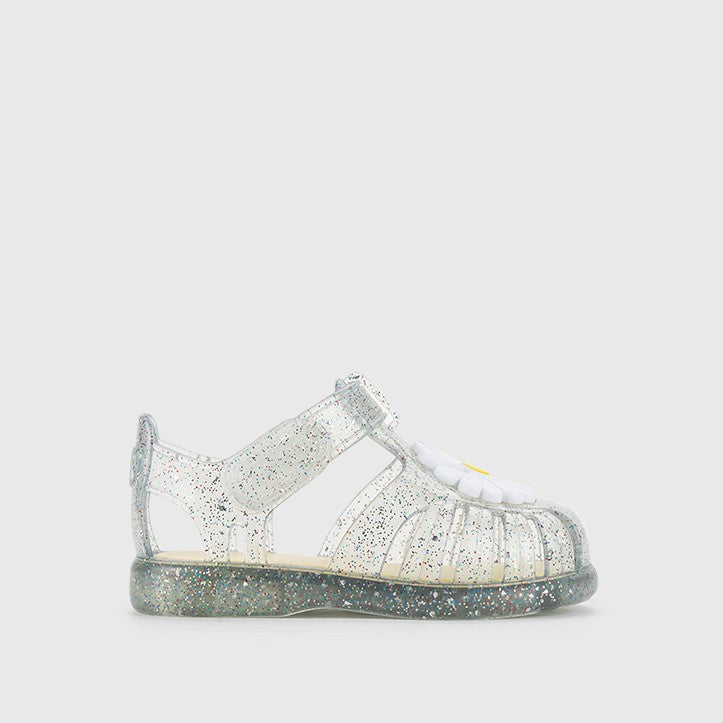 İgor Yazlık Çocuk Sandaleti Tobby Gloss Flor - Tr.Transparente Multi Glitter Açık Yeşil