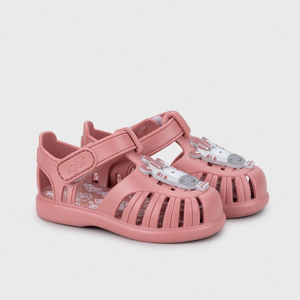 İgor Yazlık Çocuk Sandaleti Tobby Zebra - Nuevo Rosa Gül Kurusu