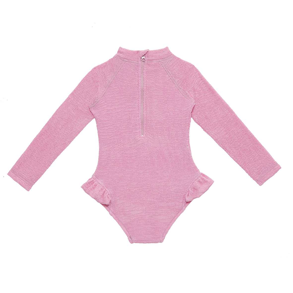 Sand Mother Kız Çocuk UPF 50+ Uzun Kollu Mayo - Pink Frosting Pembe
