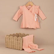 ChiMayys Baby Tiny Ruffle Organik İkili Set Somon