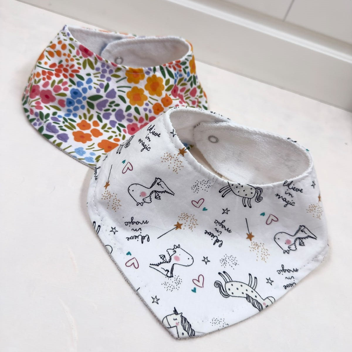 Le Petit Dodo 2'li Spring & Unicorn Su Geçirmez Bebek Salya Önlüğü