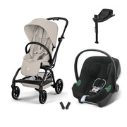 Cybex Eezy S Twist+2 360° Travel Sistem | Dune Grey & Aton B2 Bazalı Volcano Black