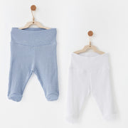 Andy Wawa Andywawa Bebek 2'li Patikli Pantolon Set Mavi - Body,Tulum,Zıbın