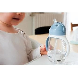 Beaba 300 Ml Şeffaf Pipetli Suluk Windy Blue - Görsel 2