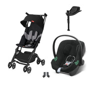 GB Pockit+ Velvet Black bebek arabası ve Cybex Aton B2 i-Size Volcano Black ana kucağı travel sistem