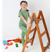 Adelie's Organik Pamuklu Fitilli T-Shirt ve Tayt Takım Yeşil