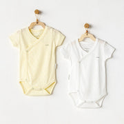 Andywawa Bebek Kısa Kol Zıbın Body 2'li Set Sarı