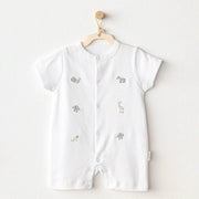 Andywawa Erkek Bebek Yazlık Romper Tulum - Little King Gri