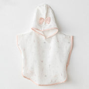 Andywawa Kız Bebek Müslin Kapşonlu Panço- Love Family Somon